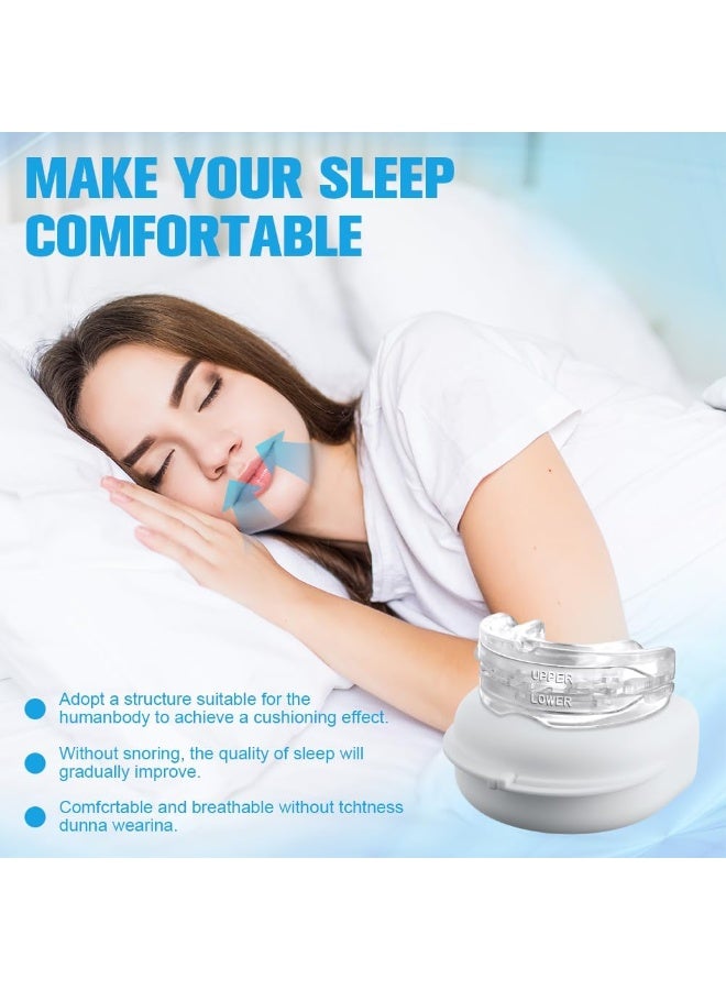 Adjustable Anti Snoring Devices, Anti Snore Mouth Guard, Anti Snoring Mouthpiece, Snoring Solutions Comfortable Snoring Aids for Men Women, Reusable Anti Snore Devices - Image 4